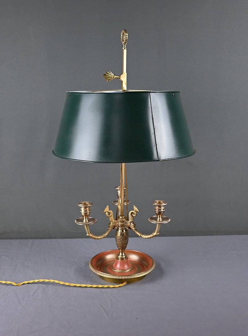 Bronze Hot-water Bottle Lamp, Restoration Style – Early 20th Century-photo-5
