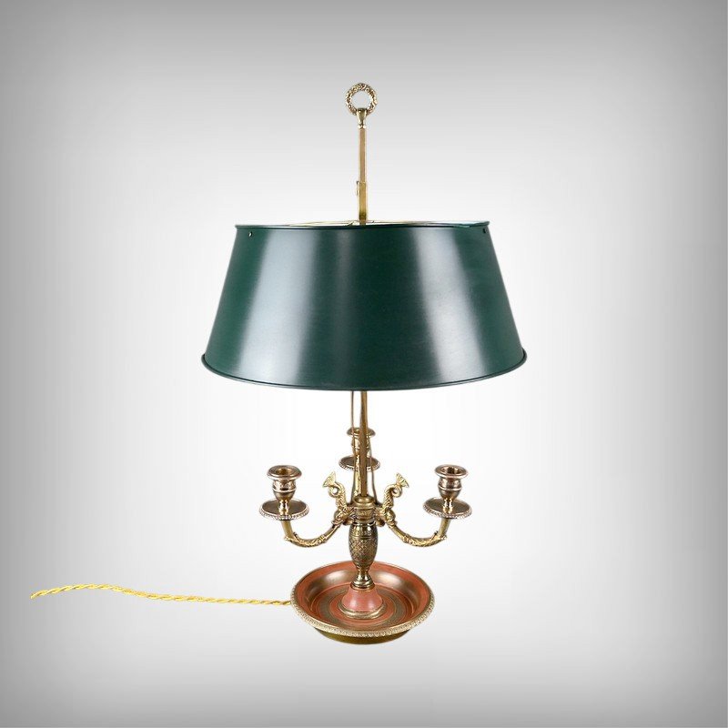 Bronze Hot-water Bottle Lamp, Restoration Style – Early 20th Century