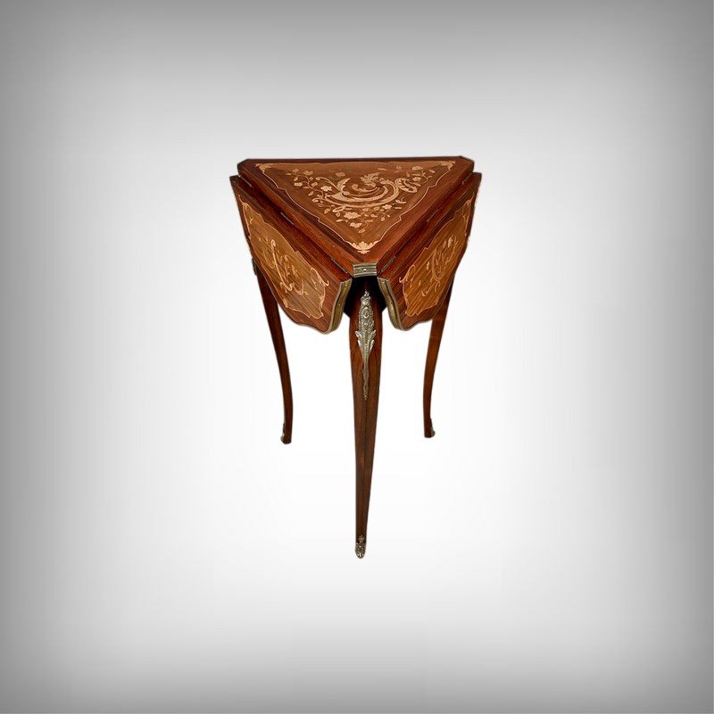 Petite Table à Volets en Acajou, époque Napoléon III – 2ème partie XIXe-photo-2