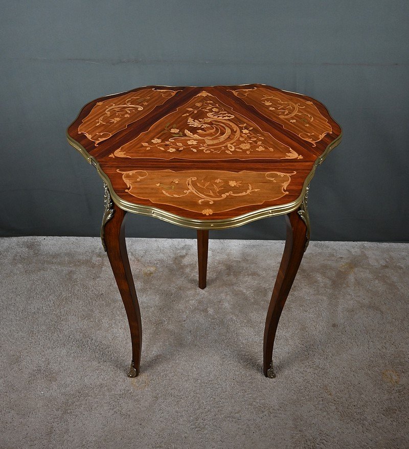 Petite Table à Volets en Acajou, époque Napoléon III – 2ème partie XIXe-photo-4