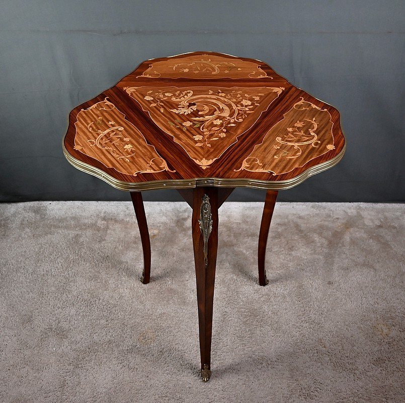 Petite Table à Volets en Acajou, époque Napoléon III – 2ème partie XIXe-photo-1