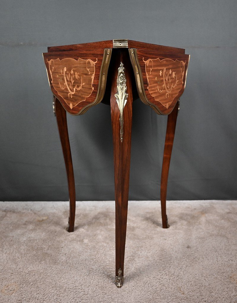 Petite Table à Volets en Acajou, époque Napoléon III – 2ème partie XIXe-photo-6
