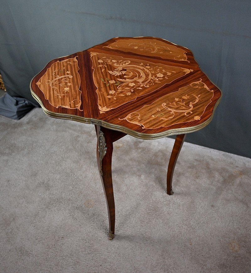 Petite Table à Volets en Acajou, époque Napoléon III – 2ème partie XIXe-photo-7