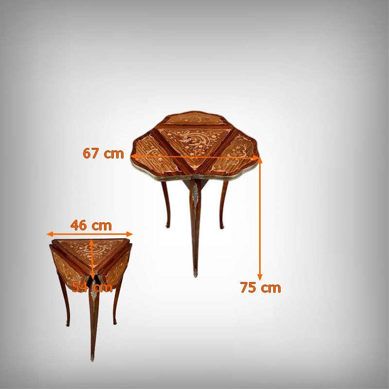 Petite Table à Volets en Acajou, époque Napoléon III – 2ème partie XIXe-photo-8