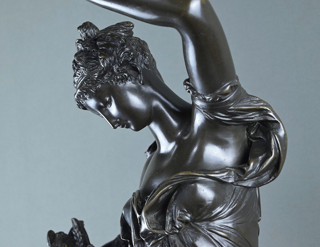 Important "summer" Bronze, Signed Carrier-belleuse – 2nd Half Of The 19th Century-photo-5