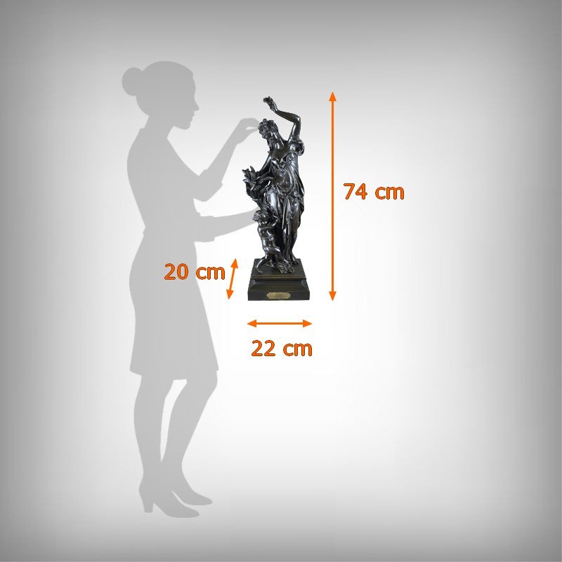 Important "summer" Bronze, Signed Carrier-belleuse – 2nd Half Of The 19th Century-photo-7