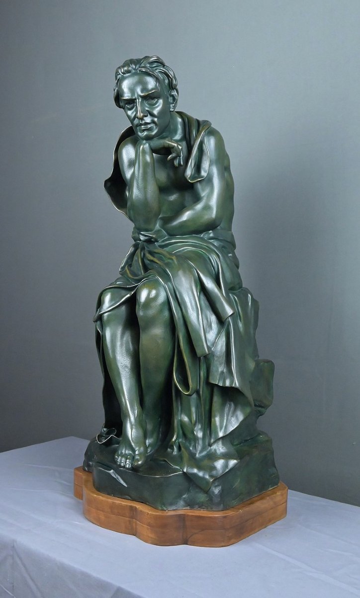 Important Bronze « Le Penseur », signé Chiparus, Art Déco – 1ère partie XXe-photo-3