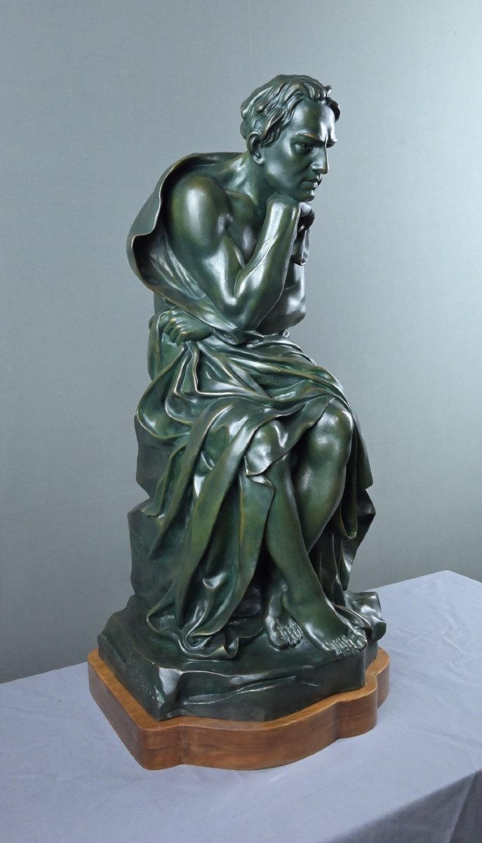 Important Bronze « Le Penseur », signé Chiparus, Art Déco – 1ère partie XXe-photo-2