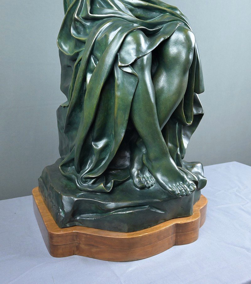 Important Bronze « Le Penseur », signé Chiparus, Art Déco – 1ère partie XXe-photo-4