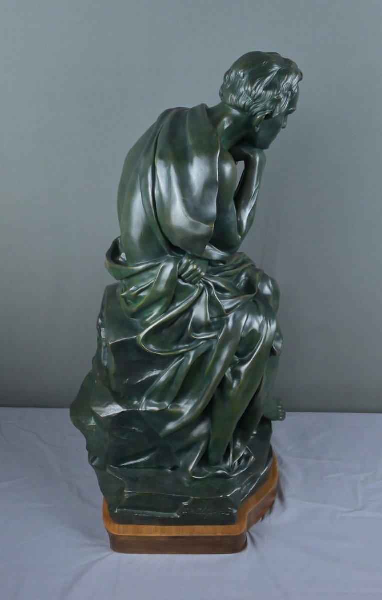 Important Bronze « Le Penseur », signé Chiparus, Art Déco – 1ère partie XXe-photo-5