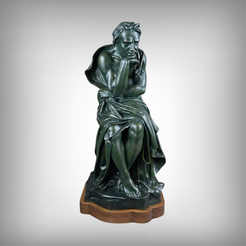 Important Bronze « Le Penseur », signé Chiparus, Art Déco – 1ère partie XXe
