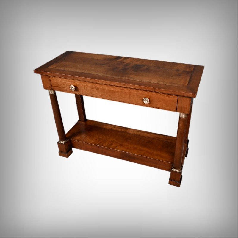 Cherrywood Console Table, Empire Style – Mid-19th Century-photo-2
