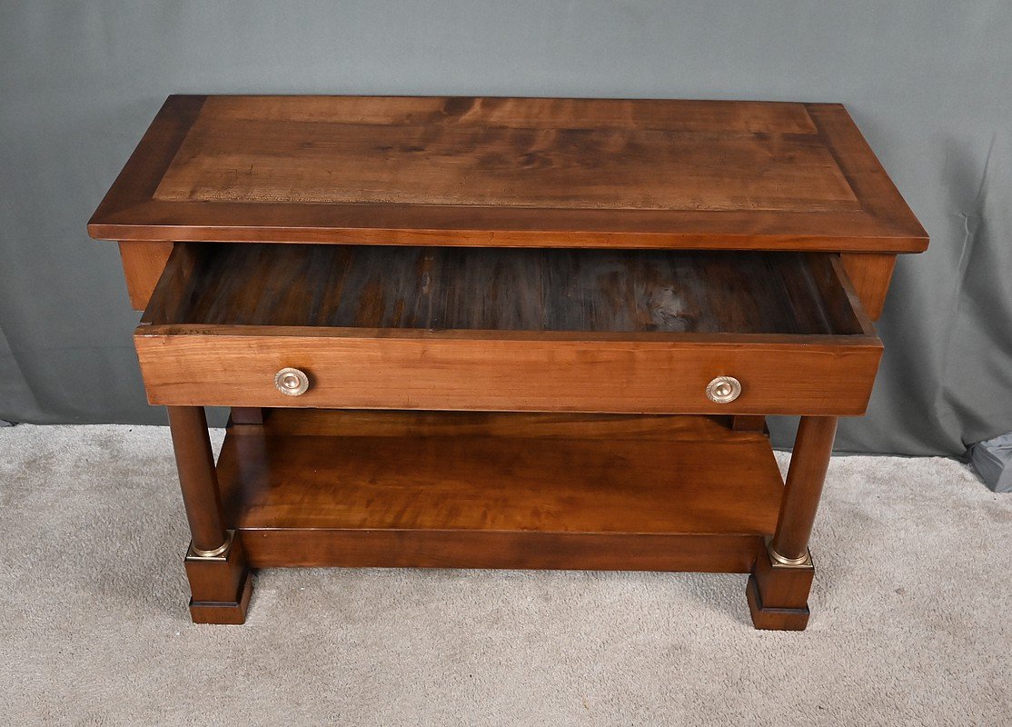 Cherrywood Console Table, Empire Style – Mid-19th Century-photo-3