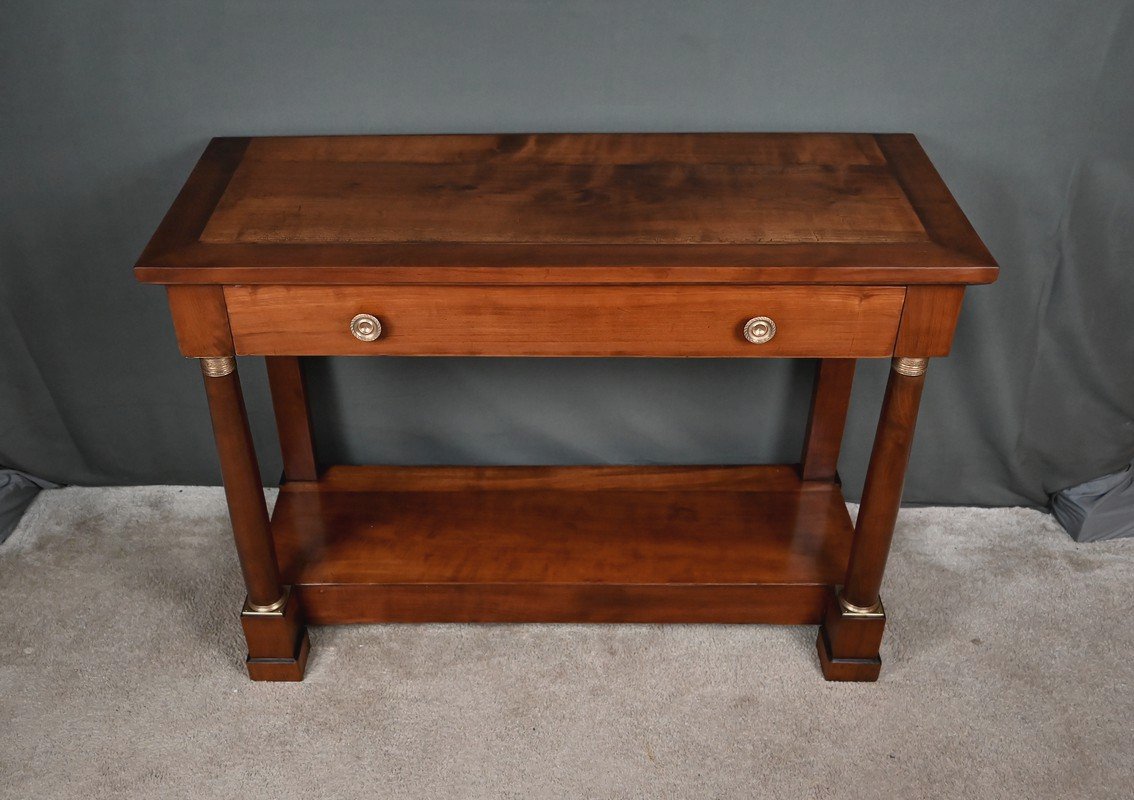 Cherrywood Console Table, Empire Style – Mid-19th Century-photo-4