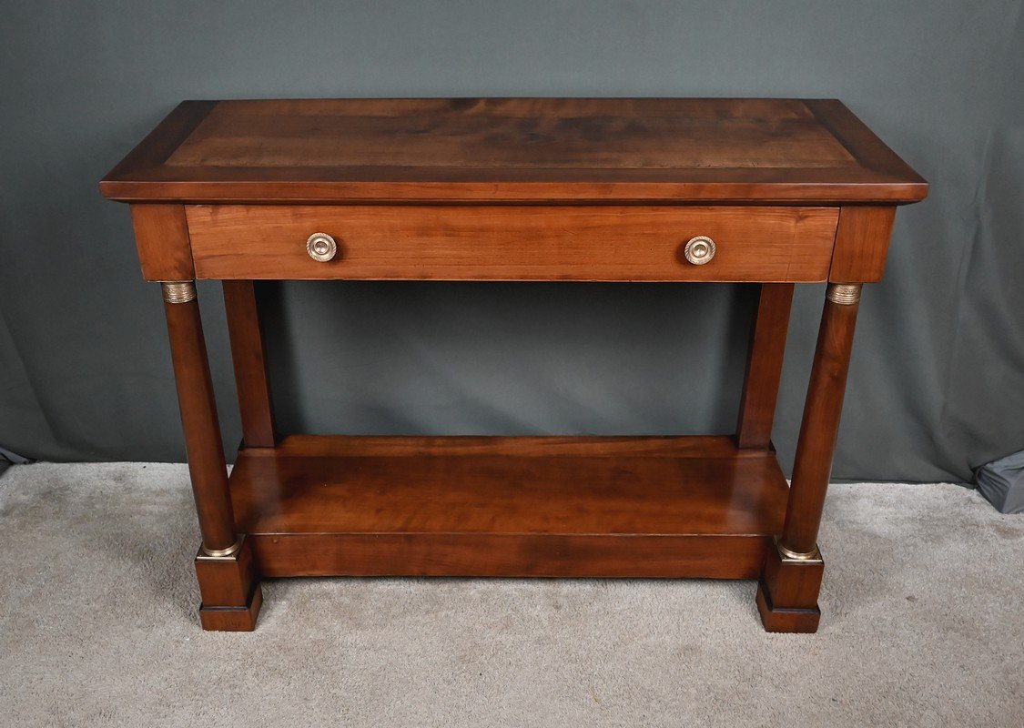 Cherrywood Console Table, Empire Style – Mid-19th Century-photo-4