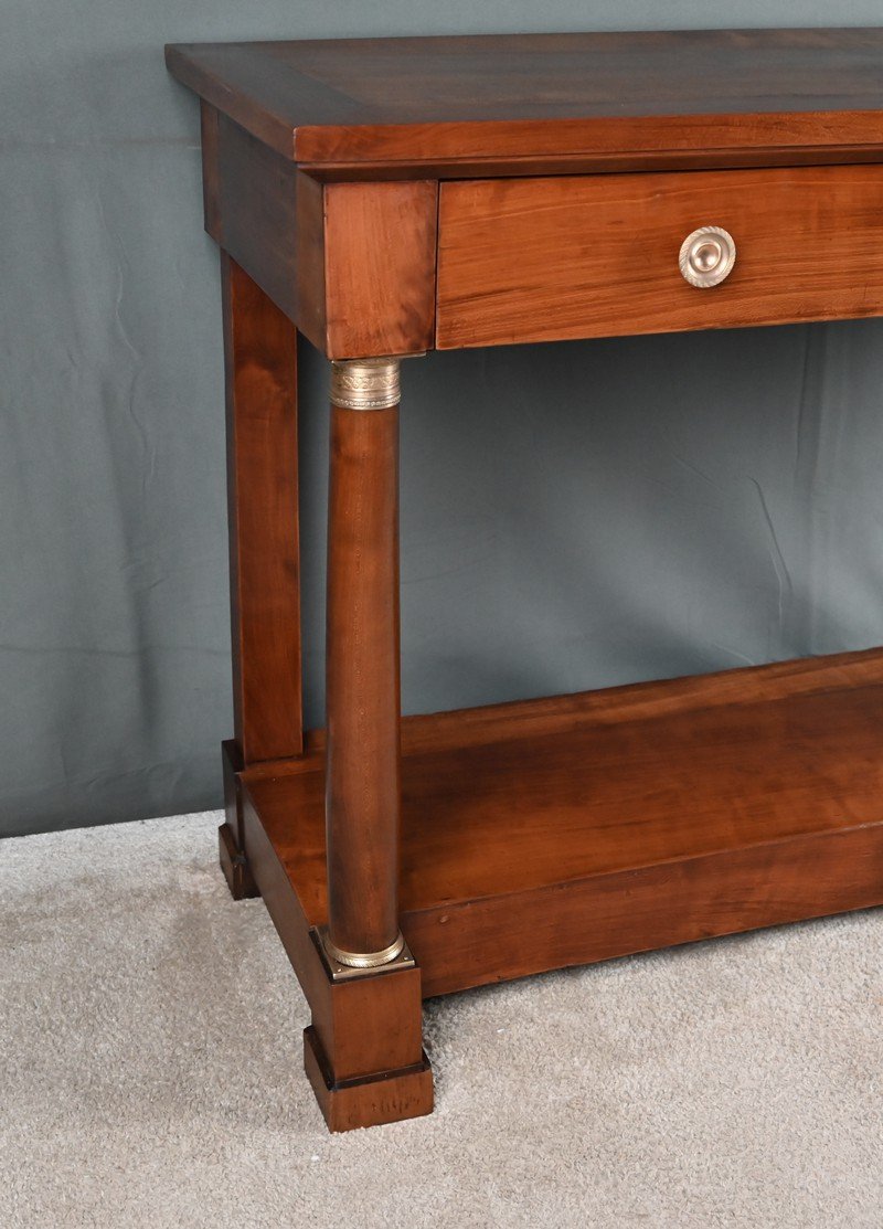 Cherrywood Console Table, Empire Style – Mid-19th Century-photo-7