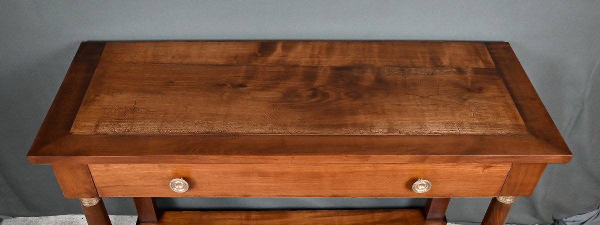 Cherrywood Console Table, Empire Style – Mid-19th Century-photo-1