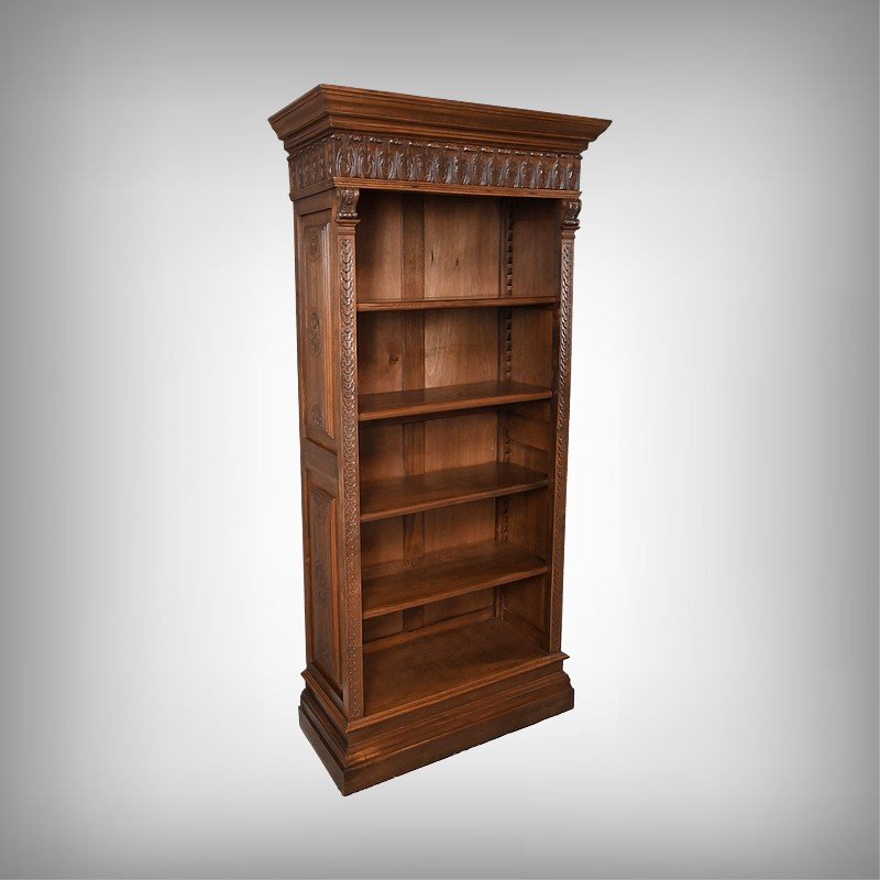 Small Walnut Bookcase – Early 20th Century-photo-2