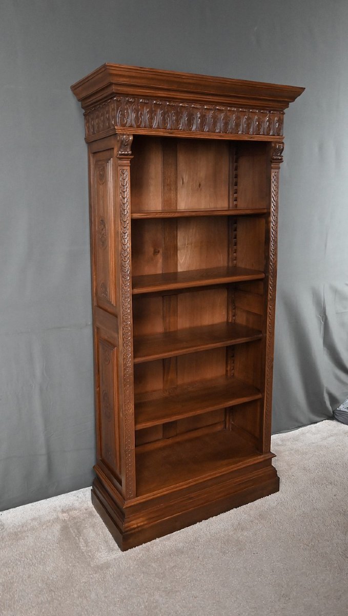 Small Walnut Bookcase – Early 20th Century-photo-3