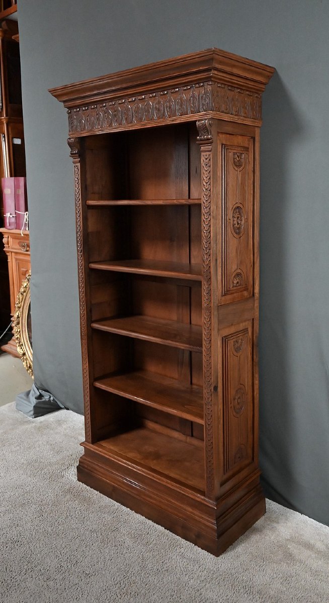 Small Walnut Bookcase – Early 20th Century-photo-1