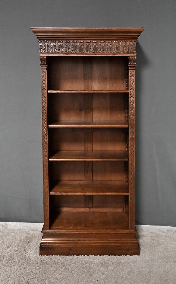 Small Walnut Bookcase – Early 20th Century-photo-2