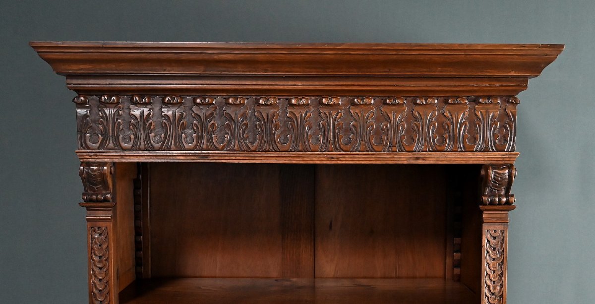 Small Walnut Bookcase – Early 20th Century-photo-3