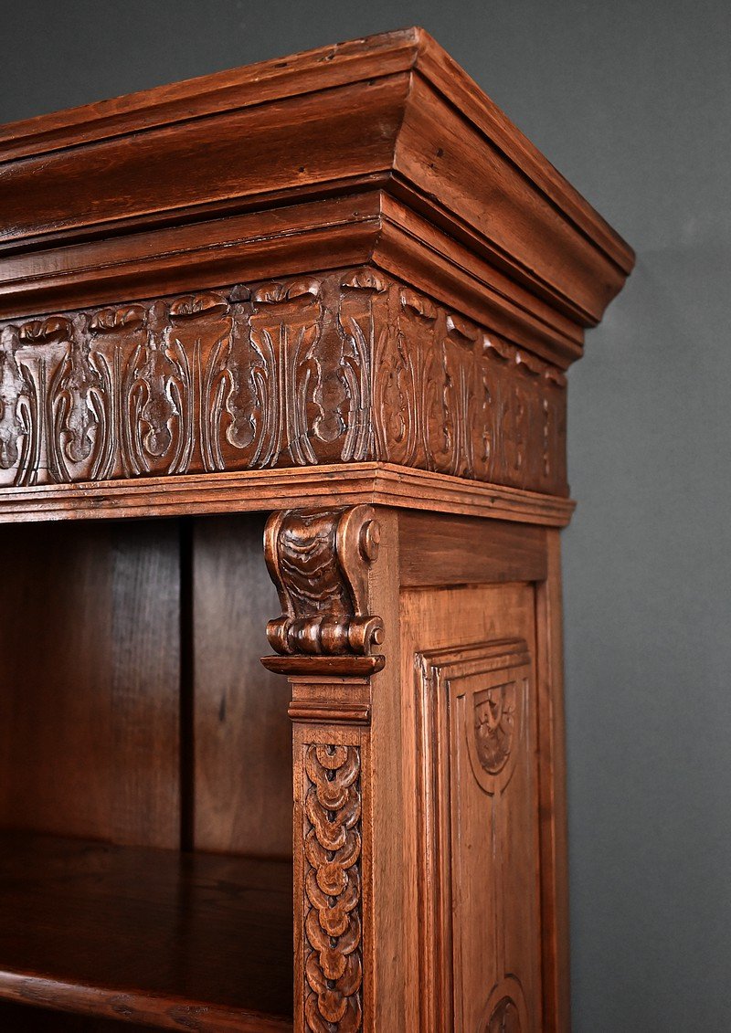 Small Walnut Bookcase – Early 20th Century-photo-5