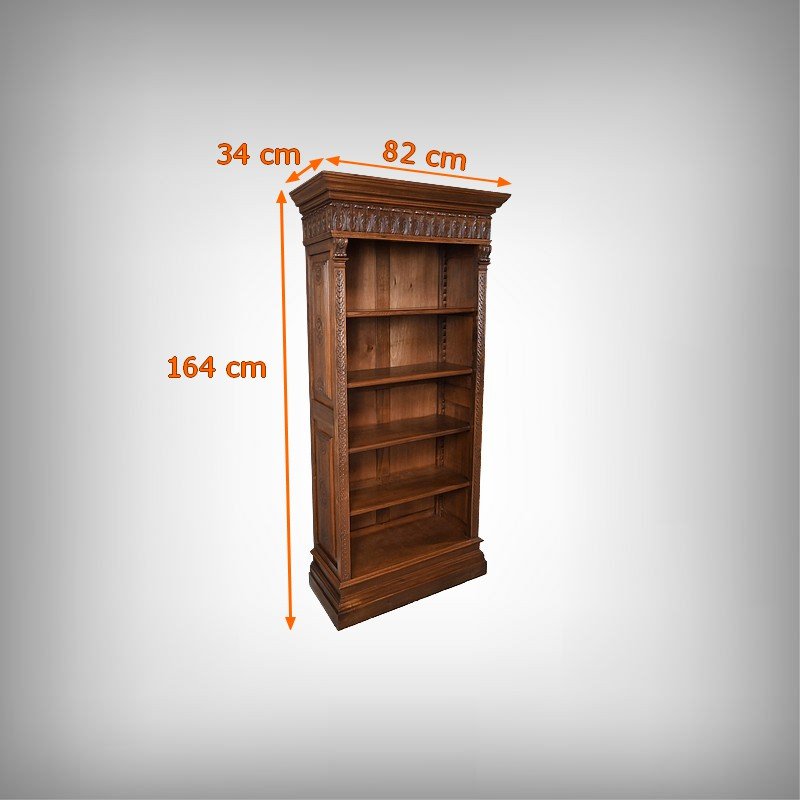 Small Walnut Bookcase – Early 20th Century-photo-6