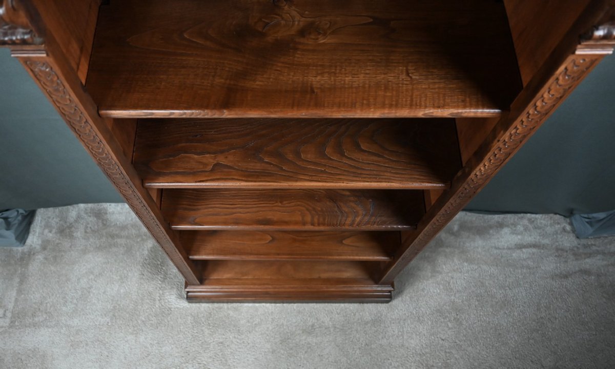 Small Walnut Bookcase – Early 20th Century-photo-7