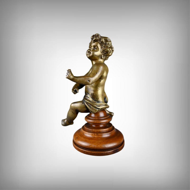 Bronze Sculpture “le Petit Amour Assis,” After Bouchardon – Early 20th Century-photo-2