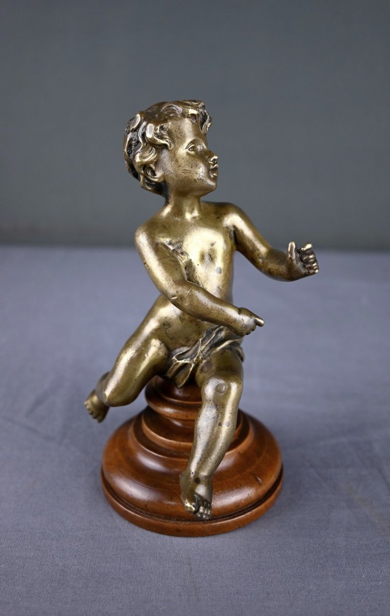 Bronze Sculpture “le Petit Amour Assis,” After Bouchardon – Early 20th Century-photo-4