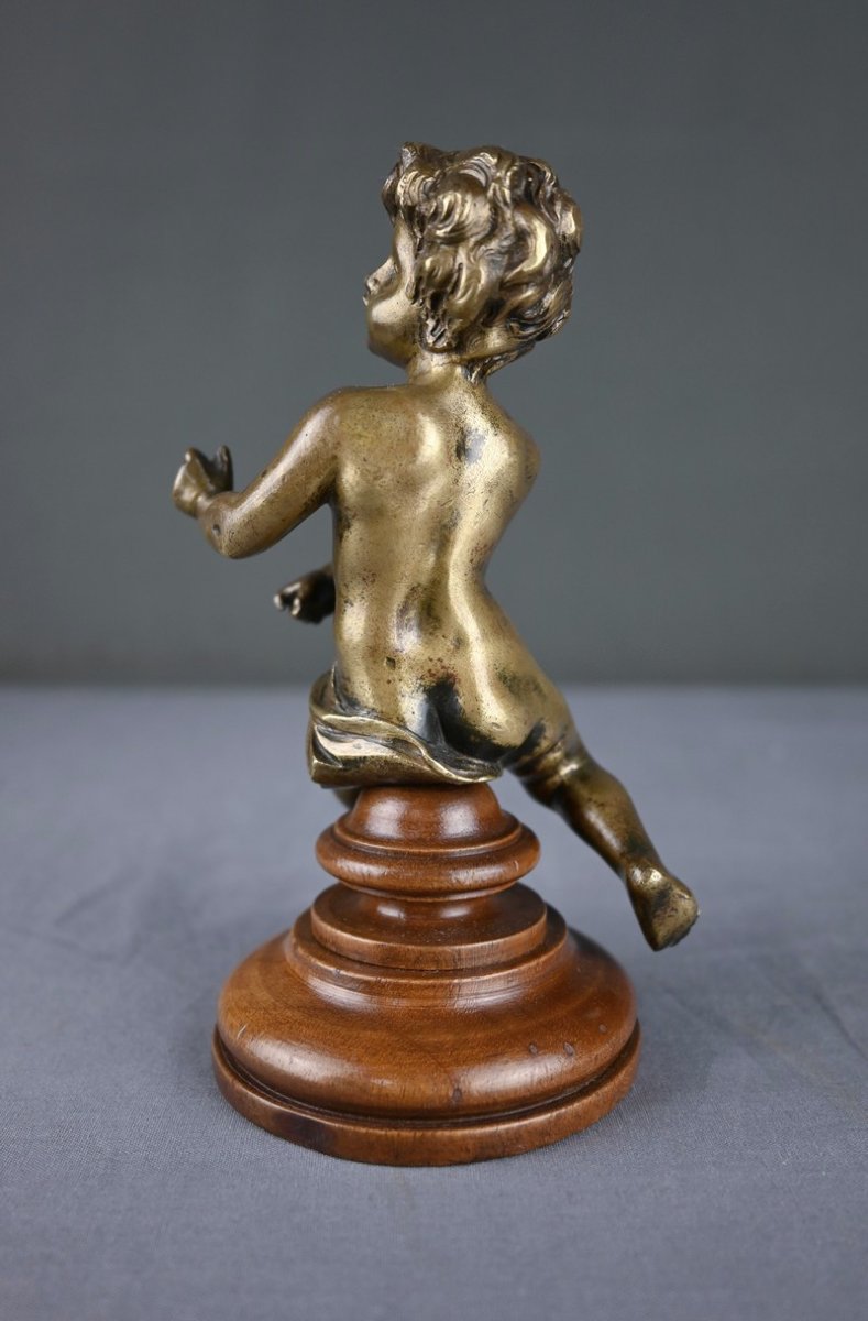 Bronze Sculpture “le Petit Amour Assis,” After Bouchardon – Early 20th Century-photo-3