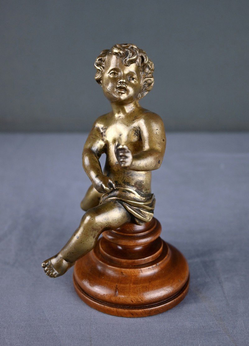 Bronze Sculpture “le Petit Amour Assis,” After Bouchardon – Early 20th Century-photo-4
