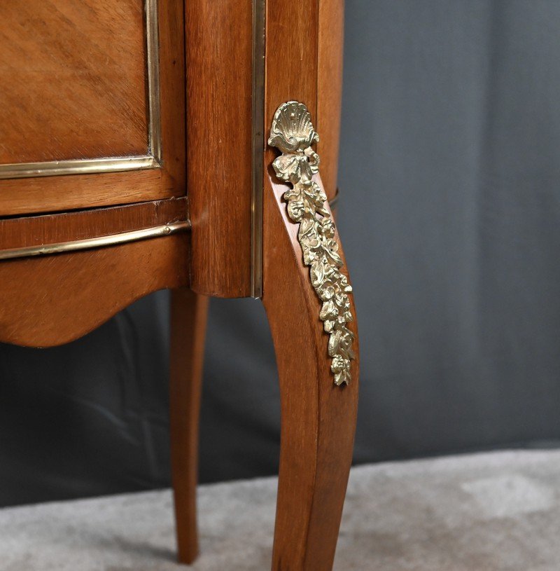 Small Kidney-shaped Mahogany Chest Of Drawers, Transition Style – Early 20th Century-photo-5