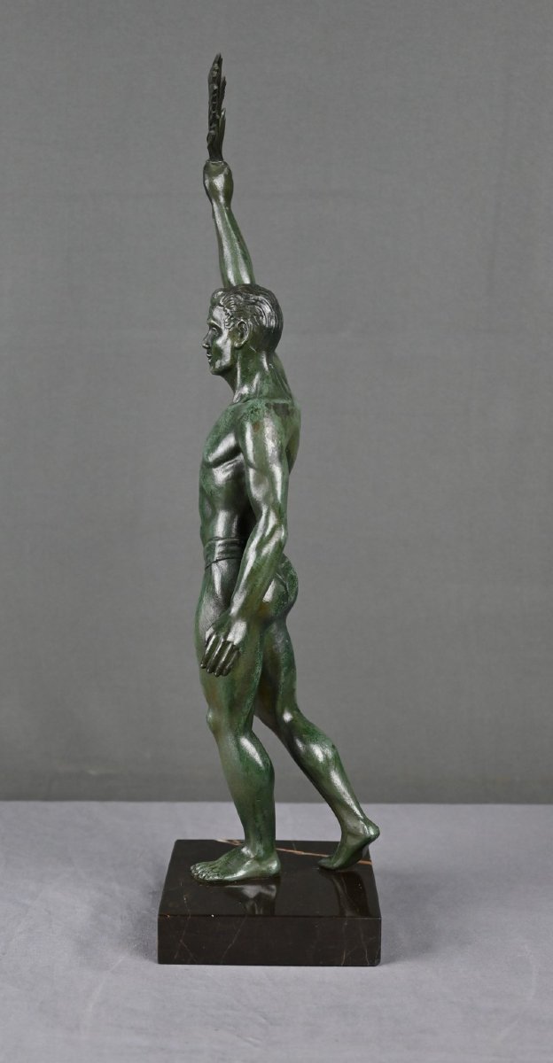 Régule Sculpture “la Victoire,” Art Deco – Early 20th Century-photo-3