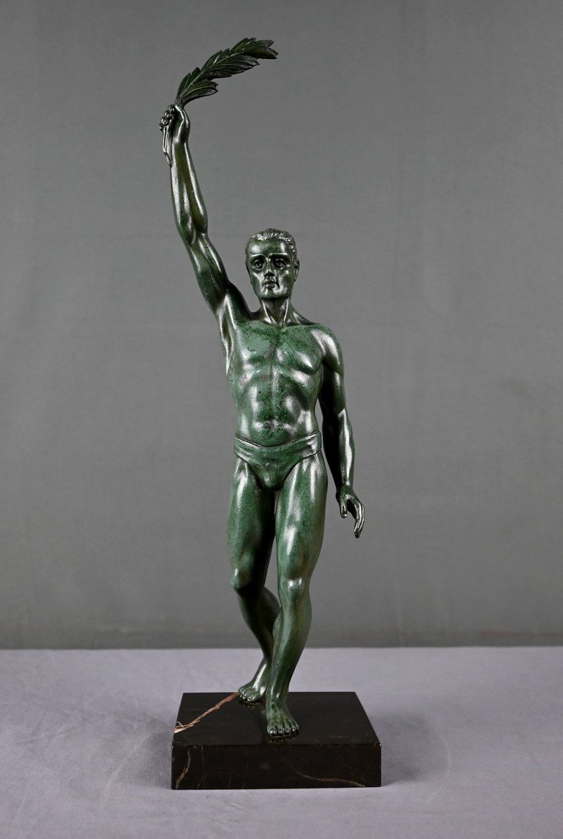 Régule Sculpture “la Victoire,” Art Deco – Early 20th Century-photo-5