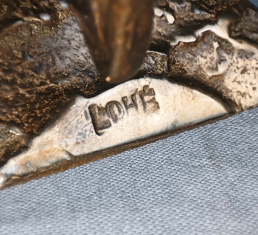 Bronze Sculpture “the Owl” By Lohé – Second Half Of The 20th Century-photo-3