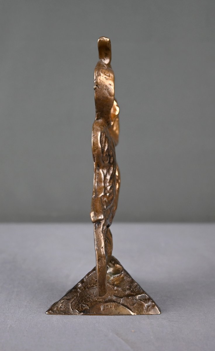 Bronze Sculpture “the Owl” By Lohé – Second Half Of The 20th Century-photo-4