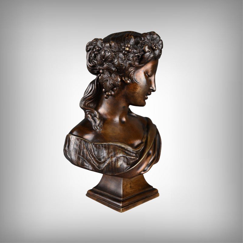 Bronze Bust Of A Bacchante – Early 20th Century-photo-2
