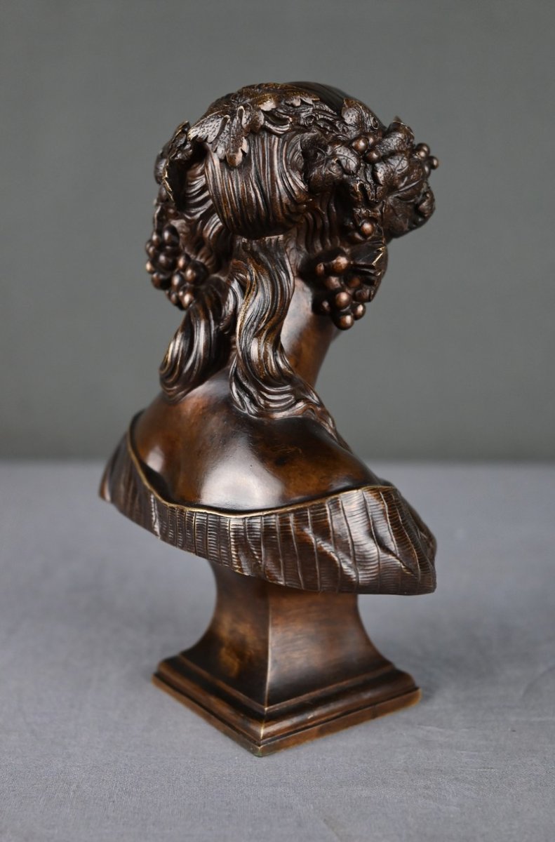 Bronze Bust Of A Bacchante – Early 20th Century-photo-3