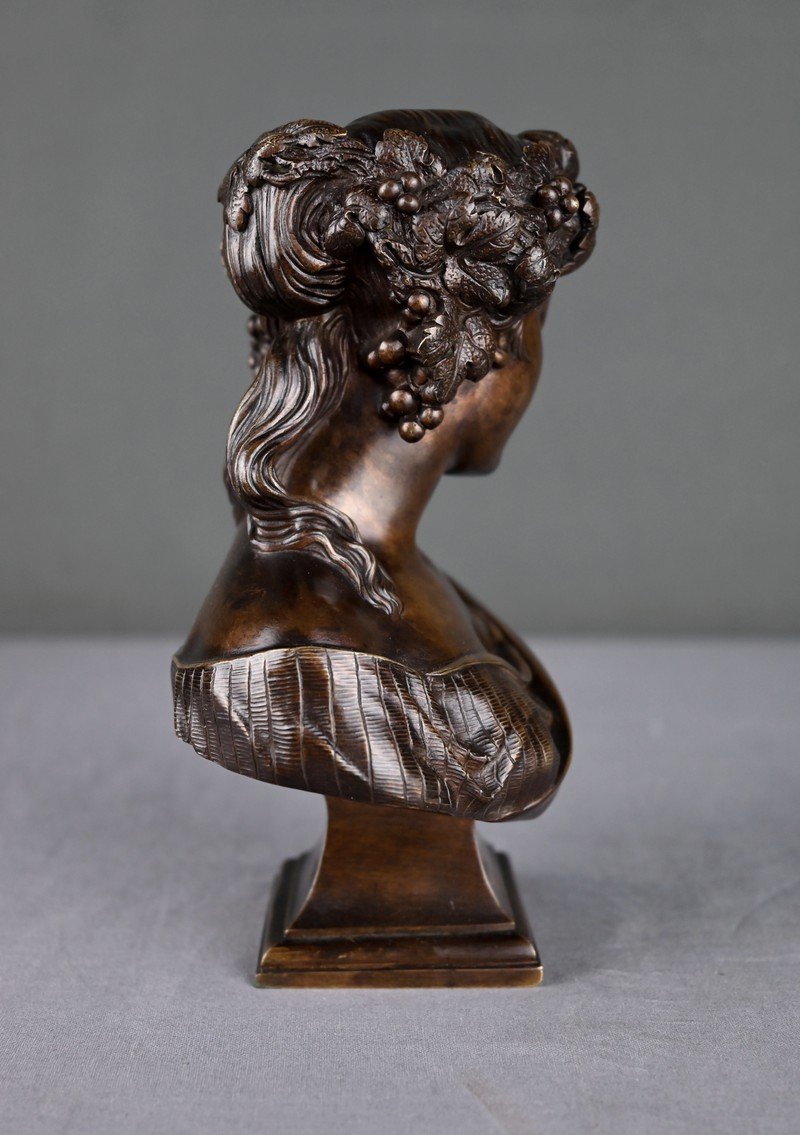 Bronze Bust Of A Bacchante – Early 20th Century-photo-4