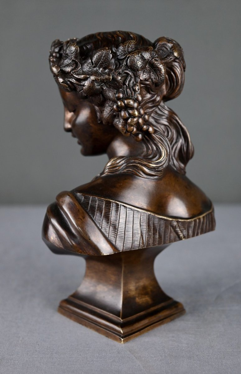 Bronze Bust Of A Bacchante – Early 20th Century-photo-6
