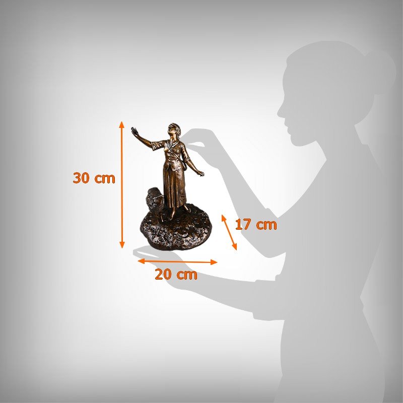 Bronze « L’élévation de Jeanne d’Arc » signé E. Watrin – Début XXe-photo-8