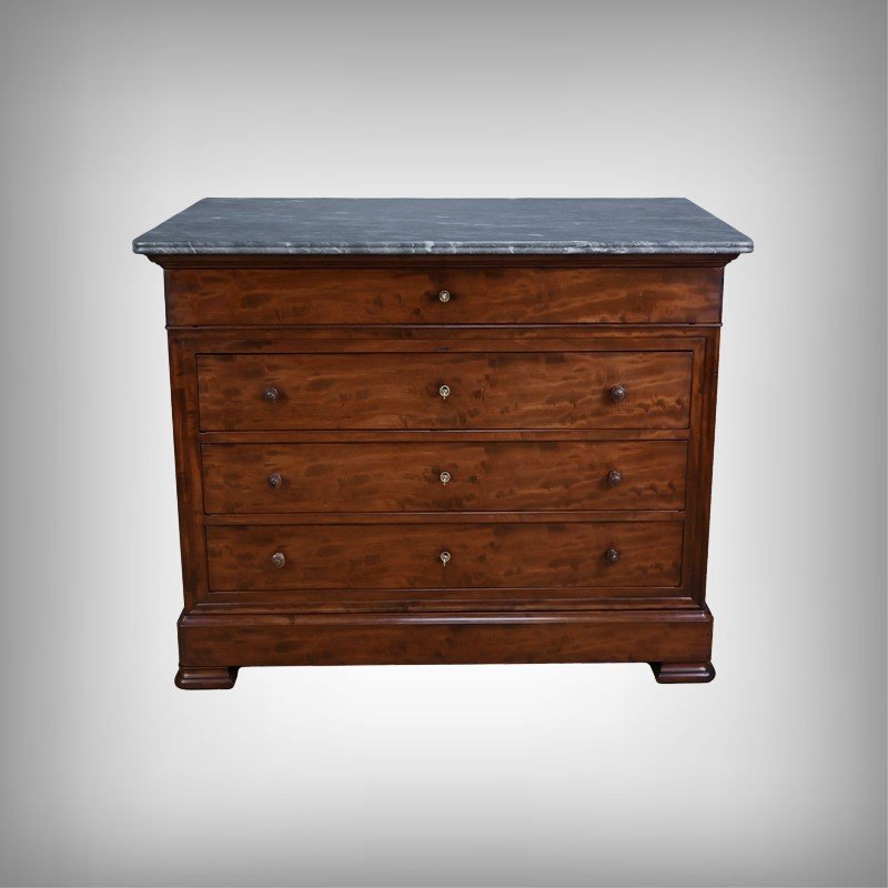 Mahogany Chest Of Drawers, Louis-philippe Style – Late 19th Century