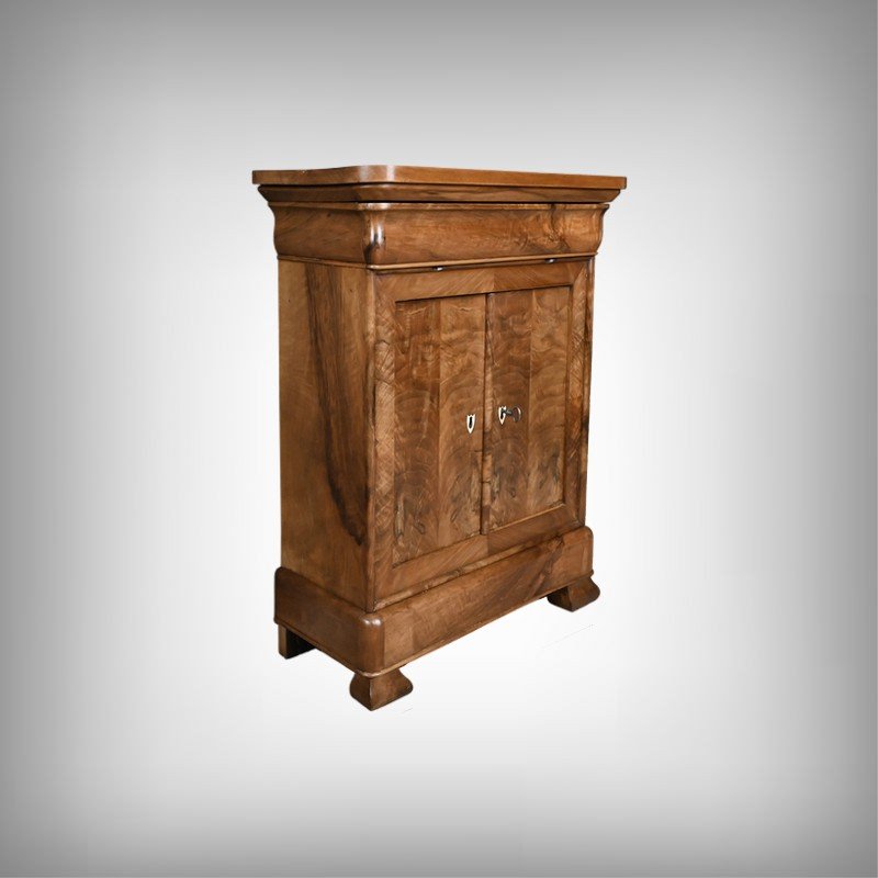 Petit Buffet Bas en Noyer, style Louis-Philippe – XIXe-photo-2