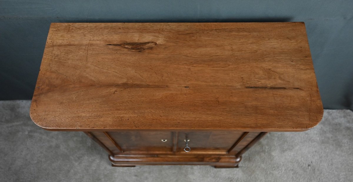 Petit Buffet Bas en Noyer, style Louis-Philippe – XIXe-photo-3