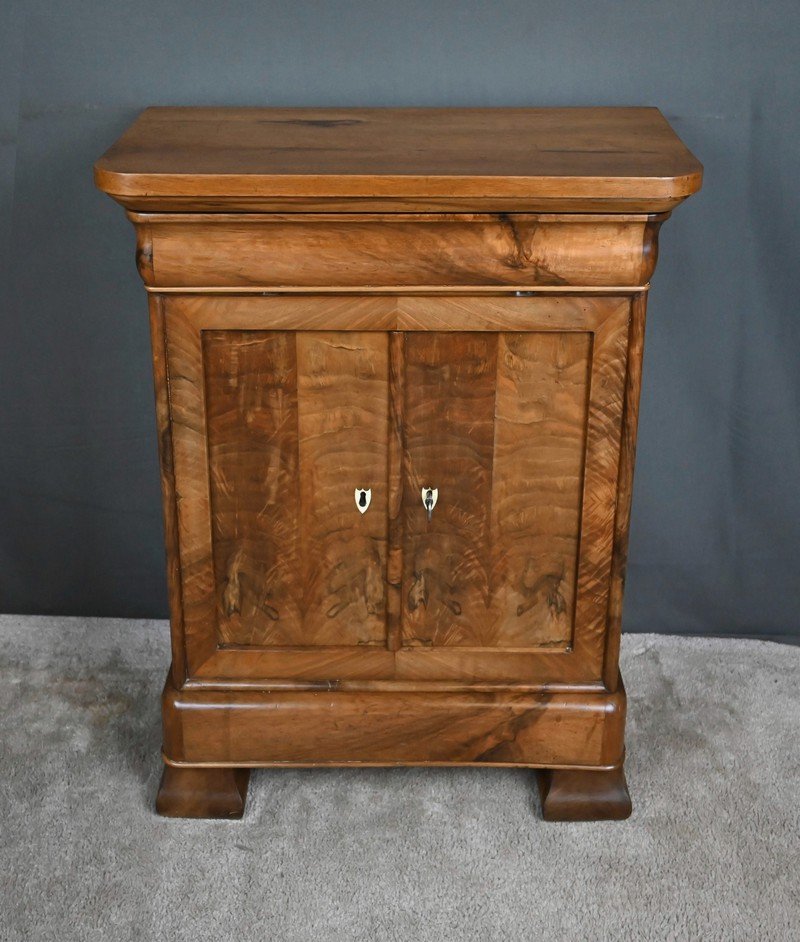 Petit Buffet Bas en Noyer, style Louis-Philippe – XIXe-photo-5