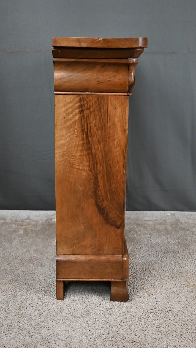 Petit Buffet Bas en Noyer, style Louis-Philippe – XIXe-photo-6