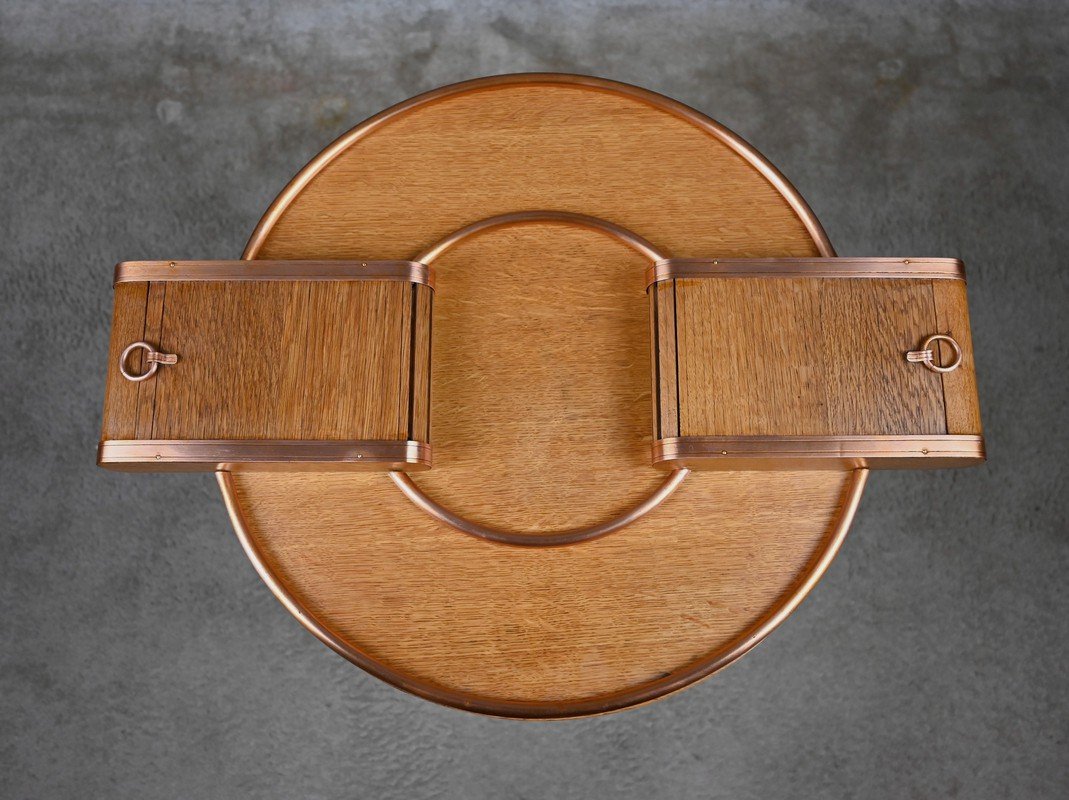 Small Oak Smoking Table, Art Deco Period – 1930-photo-4