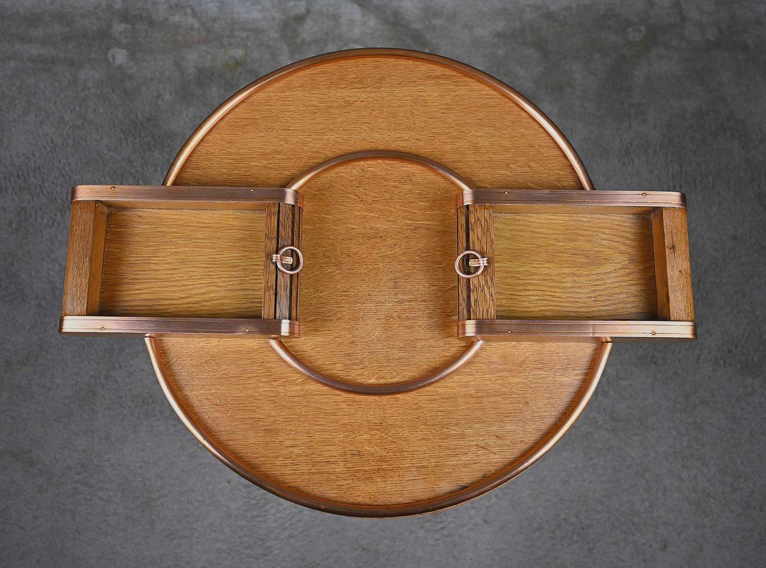 Small Oak Smoking Table, Art Deco Period – 1930-photo-1